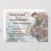 行く遠くににパーティの招待状のおとぎ話巨人のパック 招待状 (正面/裏面)