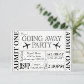 行く遠くににパーティーのチケットの招待状 招待状 (スタンド正面)
