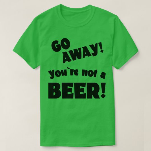 行く遠くにはビールのユーモア飲みことわざ Tシャツ (デザイン正面)