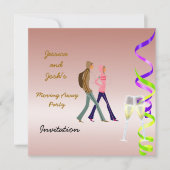 行く遠くにパーティの招待状 招待状 (正面)