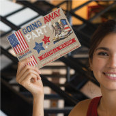 行く遠くにパーティーi軍隊送別パーティー米国国旗 招待状