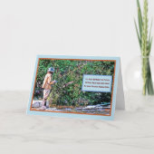 行く魚釣り/ハッピーバースデー/漁師RIVER BA カード (正面)