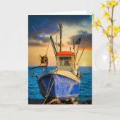 行く魚 カード (黄色い花)