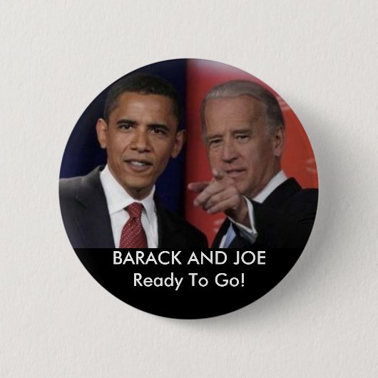 行くobamadebate、バラクおよびJOEReady! 缶バッジ (正面)