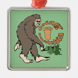 行くSquatchin メタルオーナメント
