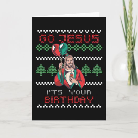 行けイエスそれがあなたの誕生日 カード (正面)