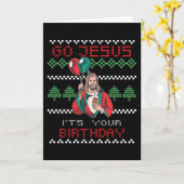 行けイエスそれがあなたの誕生日 カード (黄色い花)