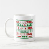 行けイエスそれがあなたの誕生日 コーヒーマグカップ (左)