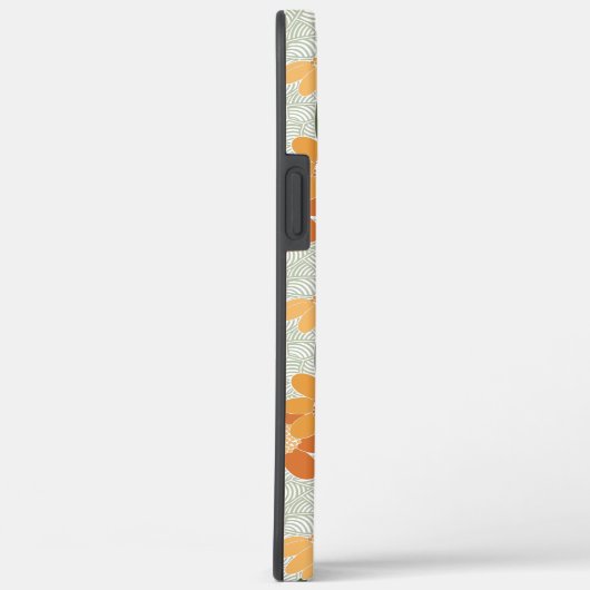 行けビーガン!1970かわいらし年代のレトロな消音の花 Case-Mate iPhoneケース (裏面 / 右)