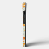 行けビーガン!1970かわいらし年代のレトロな消音の花 Case-Mate iPhoneケース (裏面 / 左)