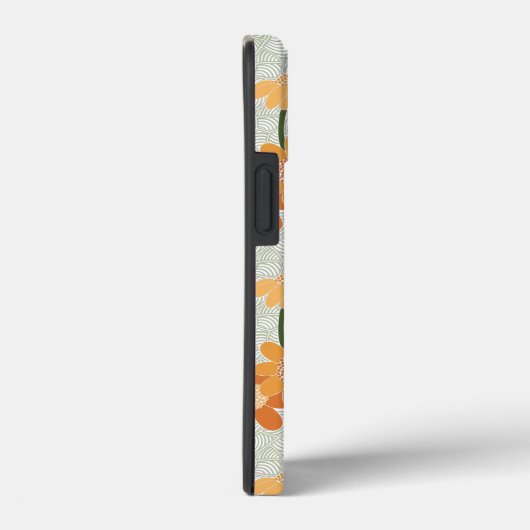 行けビーガン!1970かわいらし年代のレトロな消音の花 Case-Mate iPhoneケース (裏面 / 右)