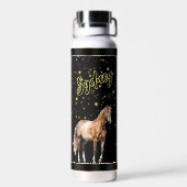 行けムスタングス！キッズスパーソナライズされたポーツチームトール ウォーターボトル (背面)