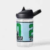 行けムスタングス！キッズスパーソナライズされたポーツチーム ウォーターボトル (左面)