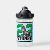 行けムスタングス！キッズスパーソナライズされたポーツチーム ウォーターボトル (背面)