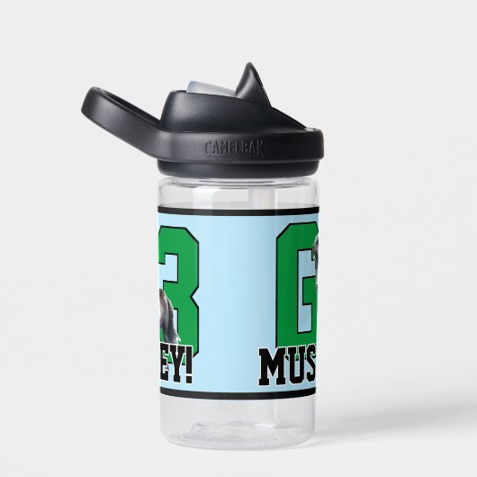 行けムスタングス！キッズスパーソナライズされたポーツチーム ウォーターボトル (右面)