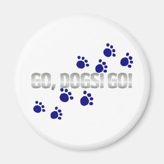 行け犬！行け！青い手のプリントで マグネット