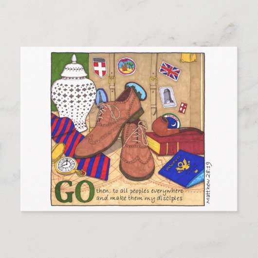 行け！はがき感動的 ポストカード (正面)