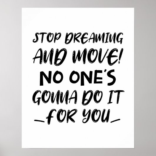 行け!やる気を起こさせる引用文 ポスター (正面)