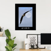 「行け!」 やる気を起こさせるBald Eagle Artポスター ポスター (ホームオフィス)