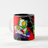 行け!人喰いと瞬殺 ツートーンマグカップ (正面左)