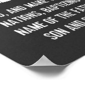 行け。聖書モダンの聖句,聖なる書物、 経典,マタイ28:19 ポスター (角)