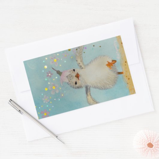 行け！ 長方形シール (封筒)