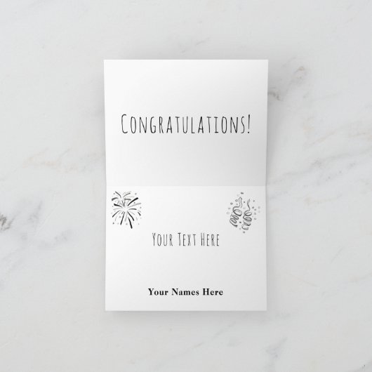 行け!Fireworksおめでとうカード カード (内部)