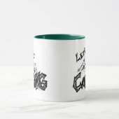 行こうキャンプの屋外のデザイン マグカップ (中央)