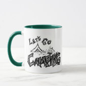 行こうキャンプの屋外のデザイン マグカップ (左)