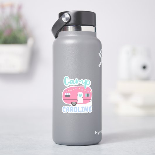 行こうグランプキャンプ名ガーリー誕生日会 シール (HydroFlask)