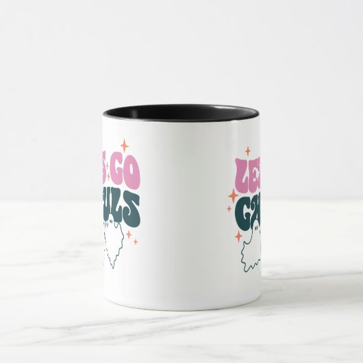 行こうグールズ星ホワイトハロウィーン マグカップ (中央)