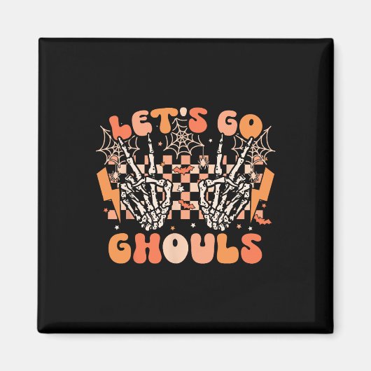 行こうグールハロウィンスケルトン衣装レトロG マグネット (正面)