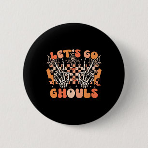 行こうグールハロウィンスケルトン衣装レトロG 缶バッジ