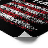 行こうハリートランプ2024おもしろい米国国旗のヴィンテージ ポスター (角)