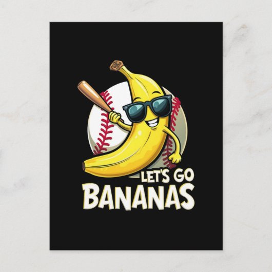 行こうバナナズバナナラバーおもしろいバー ポストカード (正面)
