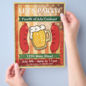 行こうパーティー!バーベキュー7月4日 チラシ (手)