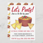 行こうパーティー!ビッグサッカーゲームナチョ・チップス 招待状 (正面/裏面)