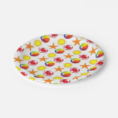 行こうパーティー!ビーチカニヒトデのビーチボールサン ペーパープレート (アングル)