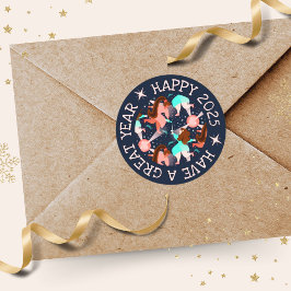 行こうパーティー!新年 ラウンドシール