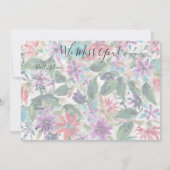 行こうパーティー! |美しいルーズウォーターの色のフローラ 招待状 (裏面)