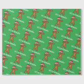 行こうブランドンクリスマスホリデーグリーン ラッピングペーパー (フラット)