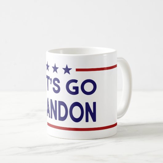 行こうブランドン・アメリカ愛国的な政治的な赤い青 コーヒーマグカップ (正面右)