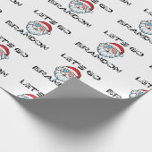 行こうブランドン・ジョーバイデン氏・サンタ・クリスマス ラッピングペーパー (角)