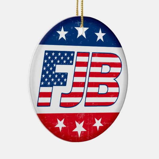 行こうブランドンfjbアンチジョーおもしろいバイデン氏 セラミックオーナメント (右)