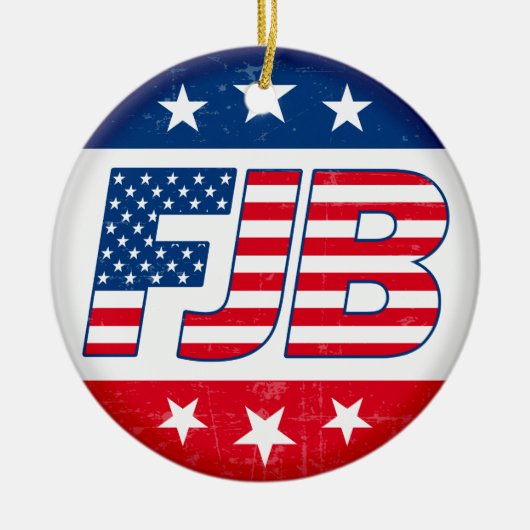 行こうブランドンfjbアンチジョーおもしろいバイデン氏 セラミックオーナメント (正面)