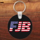 行こうブランドンFJBアンチジョーバイデン氏キおもしろいーチャイ キーホルダー (正面)