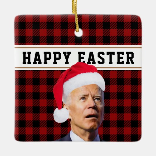 行こうブランドンFJBクリスマスハッピーイースター セラミックオーナメント (正面)