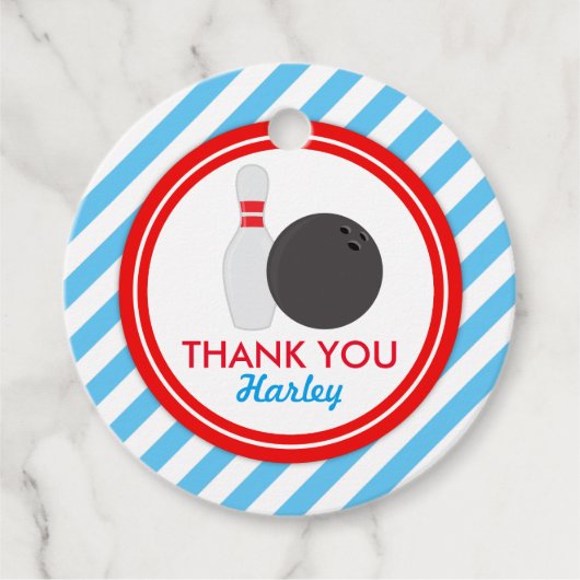 行こうボーリング誕生日ベイビーシャワー フェイバータグ (正面)