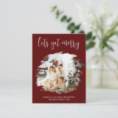 行こうメリー |ブラシ付きエフェクトフォトクリスマス シーズンカード (スタンド正面)