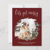 行こうメリー |ブラシ付きエフェクトフォトクリスマス シーズンカード (正面)